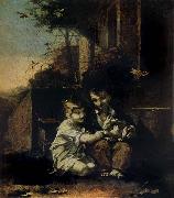 Pierre-Paul Prud hon Children with a Rabbit oil painting reproduction